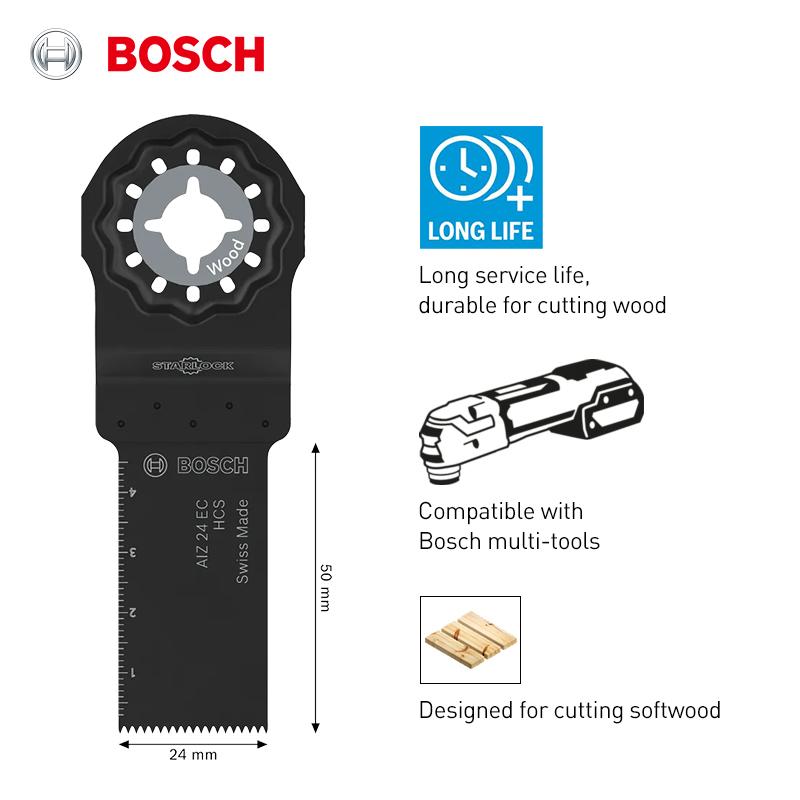 Bosch Многофункциональное пильное полотно серии StarLock для дерева – AIZ 24 EC