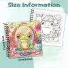 Frog Diary Coloring Book, Teenagers, Various Patterns, 100g Heavyweight Paper, Stress Relief, Birthday Gift