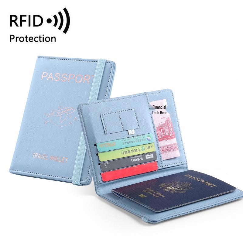 RFID Anti-Theft Cross-Border Travel Passport Wallet Organizer with Multi-Card Slots