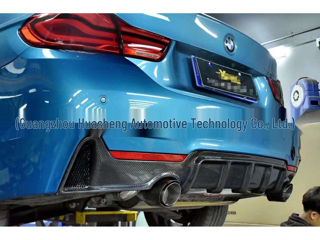 BMW 4 Series F32/F33/F34 Custom Carbon Fiber MP Rear Lip for 425i/428i Single-Side Dual