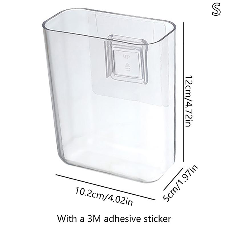 Прозрачный настенный ящик для хранения, настенный, без отверстий, прикроватные полки, органайзер, коробка