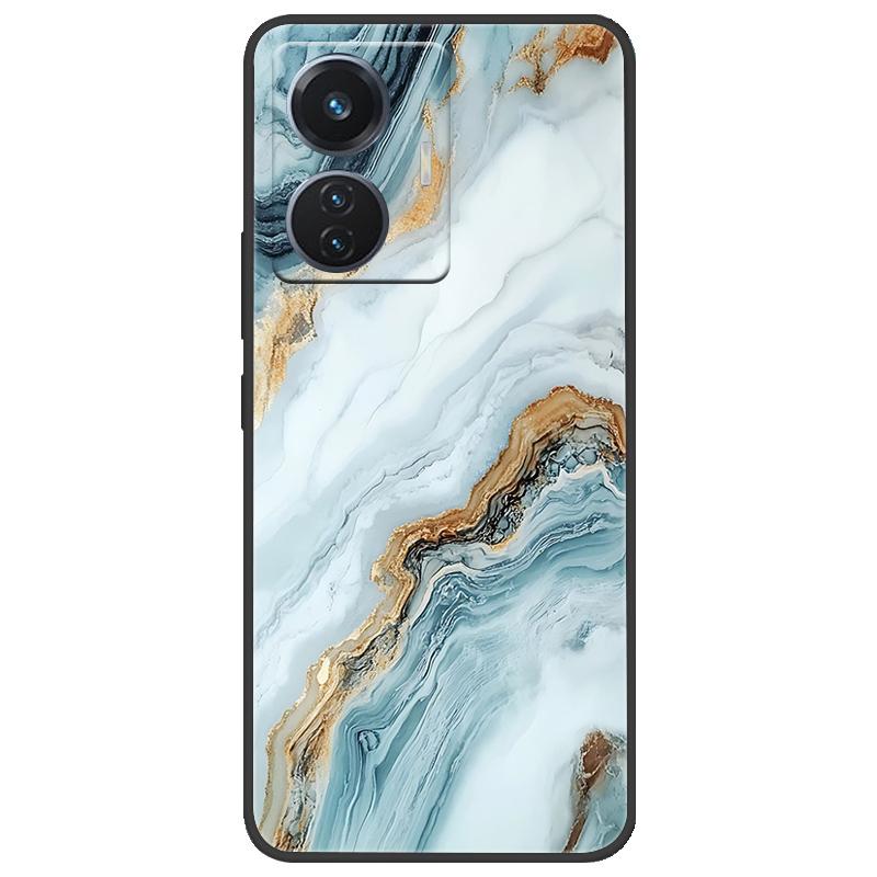Для vivo T1 4G Y55 4G iQOO Z6 44 Вт V2153 Чехол Мраморный Мягкий Матовый Силиконовый Чехол на Заднюю Панель Для Vivo T1 44 Вт Полная Защита Чехол для Телефона