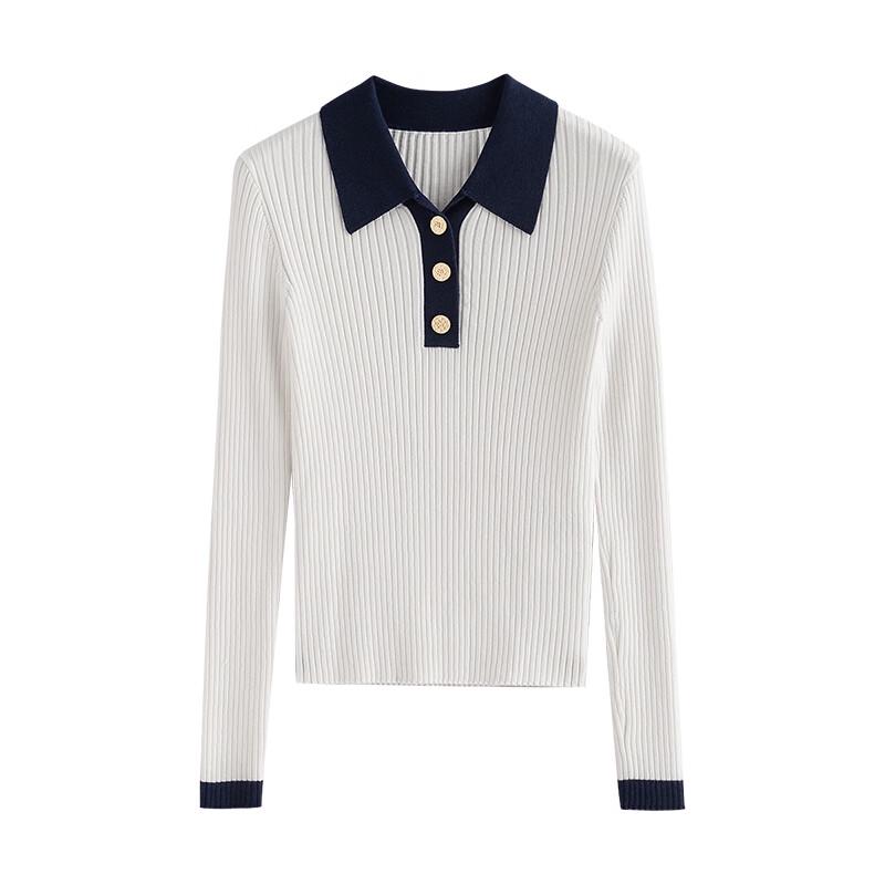 Chuyu Women's Color-Block Wool Blend Knit Sweater