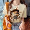2024 Top Women Cute Animal Printed Women's T-Shirt Oversized T-Shirt Popular Clothes Women Clothing Short Sleeve Tees Blouse 5XL