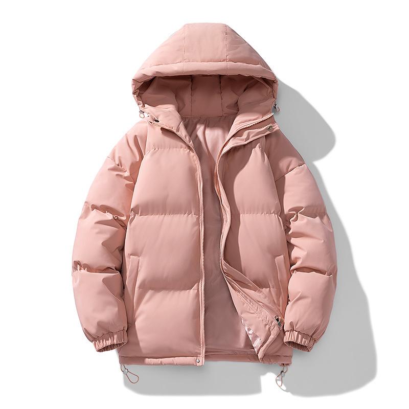 Winter Cotton-padded Jacket Men's Hooded Bread Clothing Couples Thickened Cotton-padded Loose Casual Cotton-padded Jacket Warm Coat