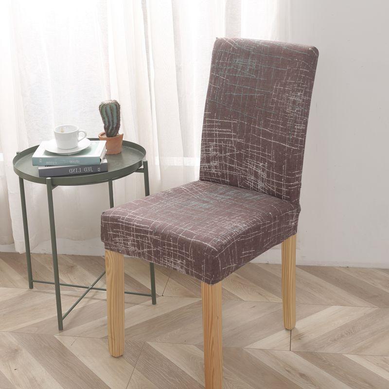1 шт. Геометрический чехол на обеденный стул Спандекс Эластичный чехол на стул Чехол Стрейч Чехол на сиденье Для дома Эль Банкет Гостиная