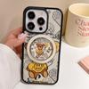 Стильный чехол для iPhone в виде куклы-медведя с магнитным креплением для Apple iPhone 11/12/13/14 Pro Max.