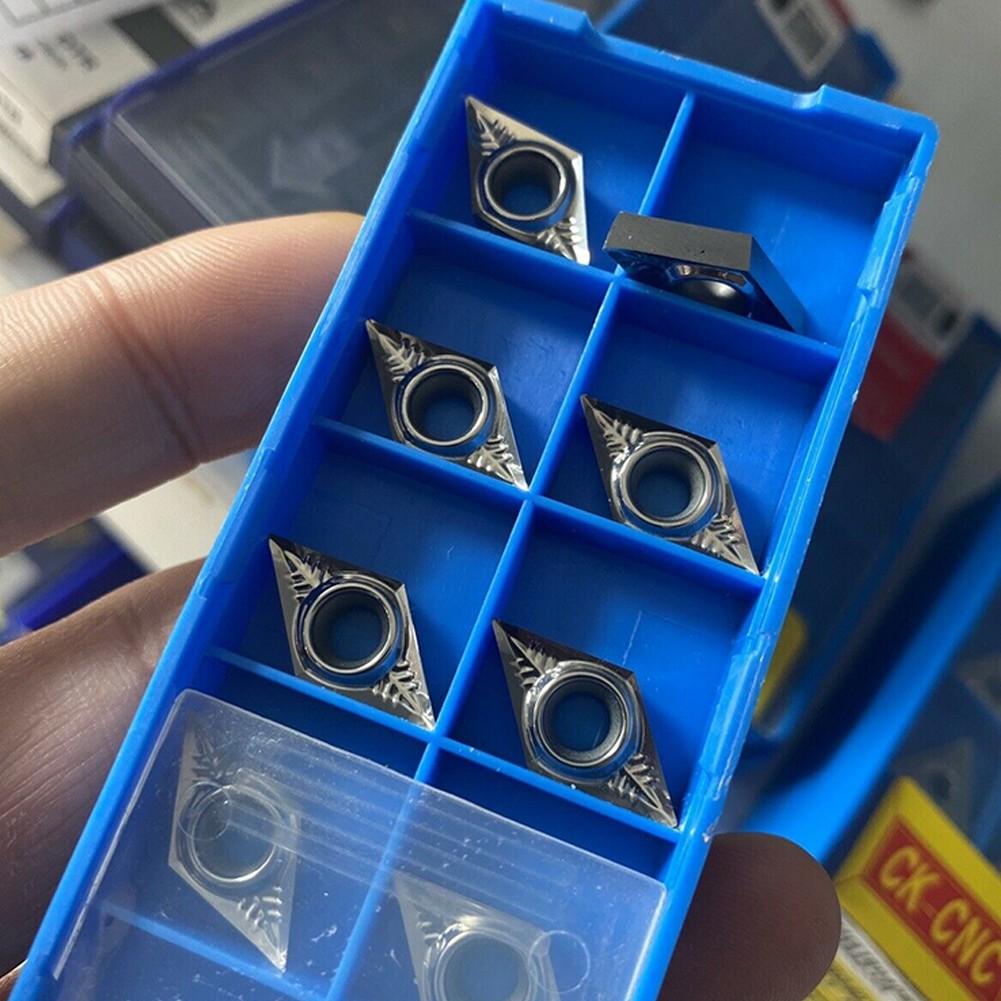 10pcs Aluminum DCGT11T302-AK DCGT32.50.5 Carbide Inserts Cutter Blade DCMT