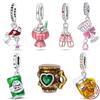 100% Real Copper Beer Series Charms Fit Original 3Mm Pan Bracelet For Women Birthday Fine Jewelry Gift