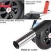 Portable Hand Crank BBQ Blower Fan , Ergonomic Air Blower with Detachable Handle, Compact Lightweight Design for Grill
