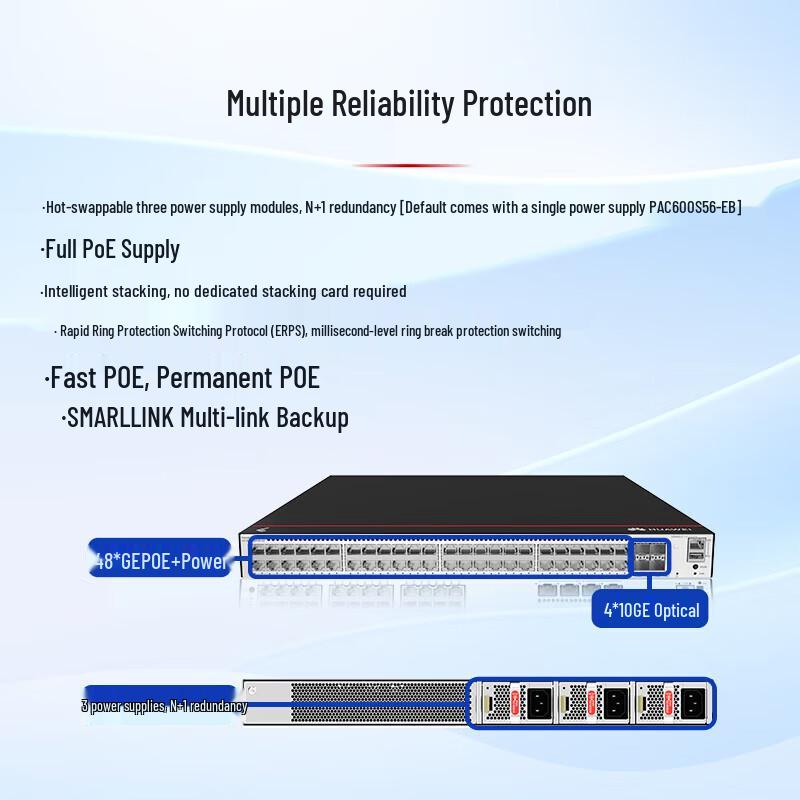 Huawei Kunling S5735S-S48P4X-A3 Managed Layer 3 PoE Switch