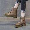 The First Layer of Cowhide Martin Boots for Women's Autumn and Winter 2025 New Retro Leather British Style Platform Women's Short Boots