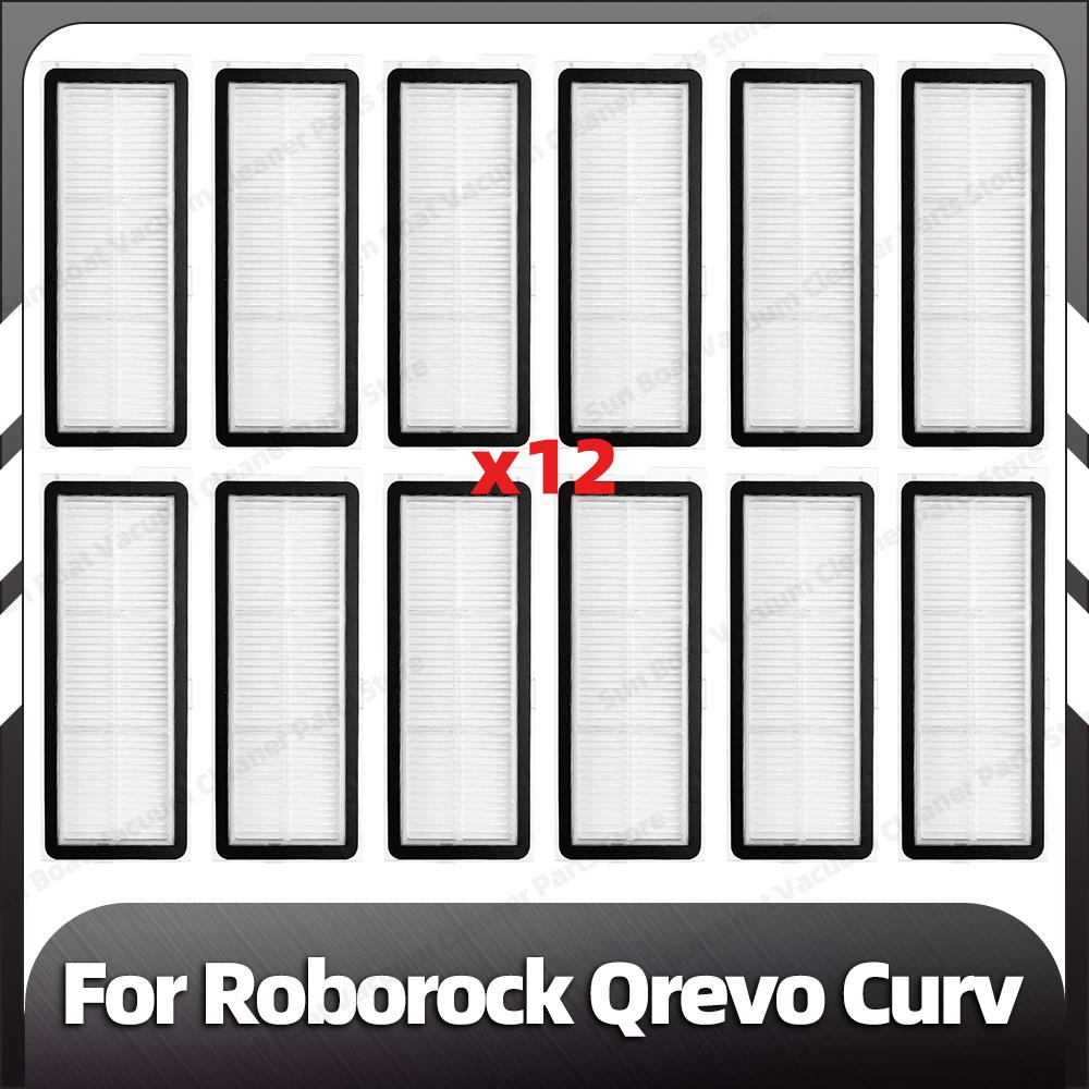 Compatible for Roborock Qrevo Curv Replacement Main Side Brush HEPA Filter Mop Pads Dust Bag Spare Parts Accessories