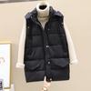 Down Cotton Vest Women's Autumn and Winter New Hooded Student Loose Fashion Vest Cotton Vest Jacket Tide