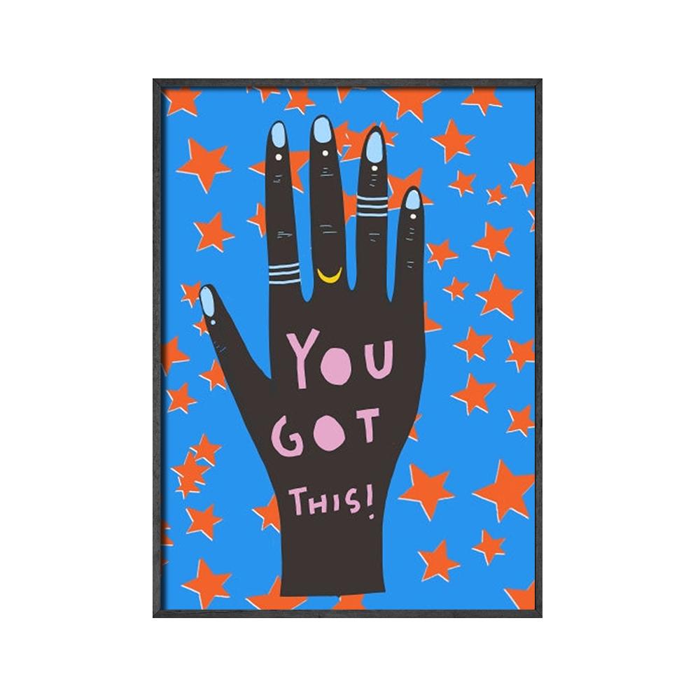 Феминистский мультяшный художественный принт, картина, мотивационная цитата, позитив, уход за собой, холст, постеры для девочек, настенный домашний декор, фотографии