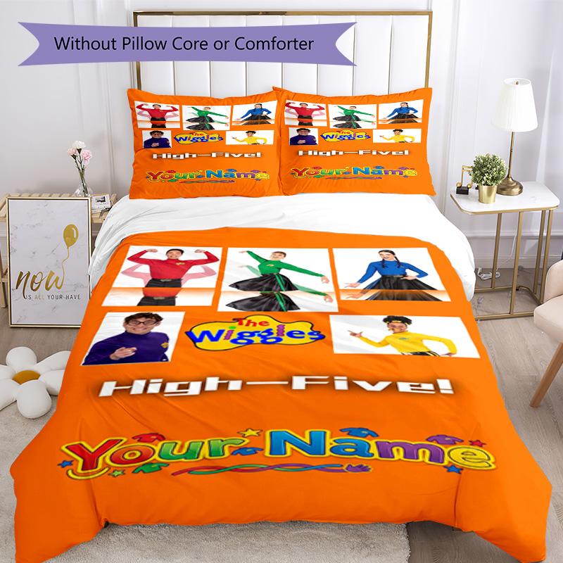 Wiggles Personalized Name Custom Bedding Suitable for Study room Machine Washable Bedroom Decor Perfect Gift for Women/Men