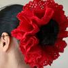 Oversized Hair Scrunchies Multi-layer Lace Hair Scrunchy Elastic Hair Tie Thick Updo Hair Rope Female Hair Ornaments