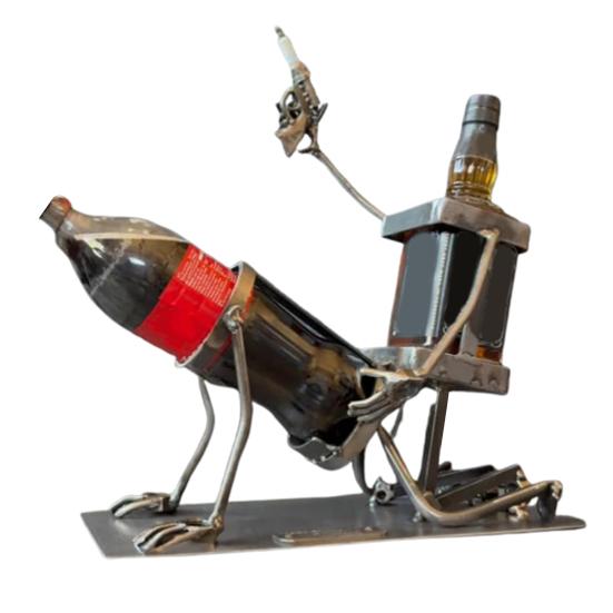 Metal Cocktail Bottle Stand Beverage Display Rack for Wine Champagne