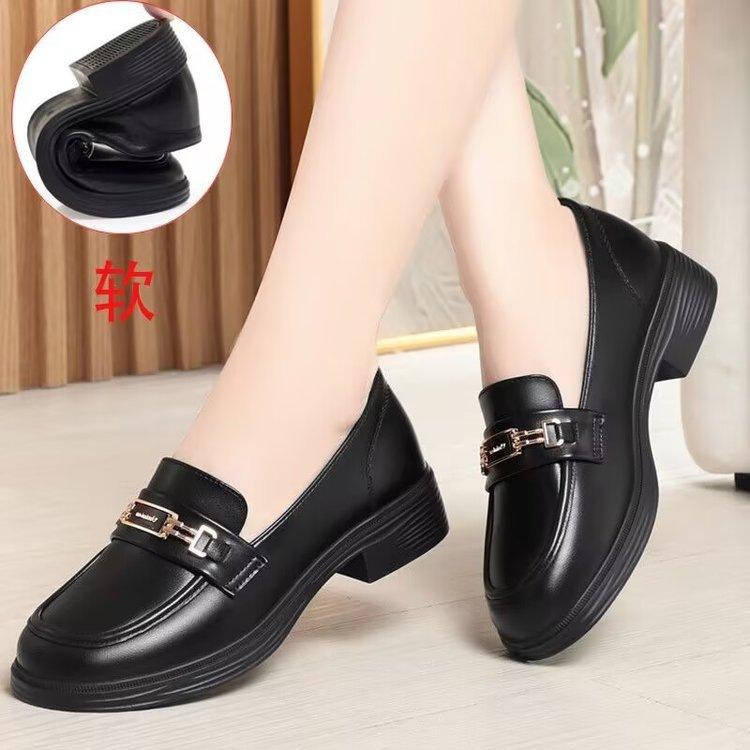 Autumn soft leather soft sole single shoes comfortable British leather shoes new