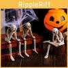 Enchanting Halloween Resin Skeleton Figurine Set For Spooky Decorations And Atmosphere