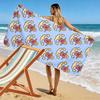 Anchor elegance with bows Print beach towel, quick drying, suitable for travel, outdoor sports, jogging, the beach and swimming, gift