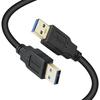 USB 3.0 Male To Male Cable 3m USB Type A To Type A XBOHJOE Male To Male USB Gold Plated Connector Compatible with HDD Enclosure, Car MP3, Radiator Etc