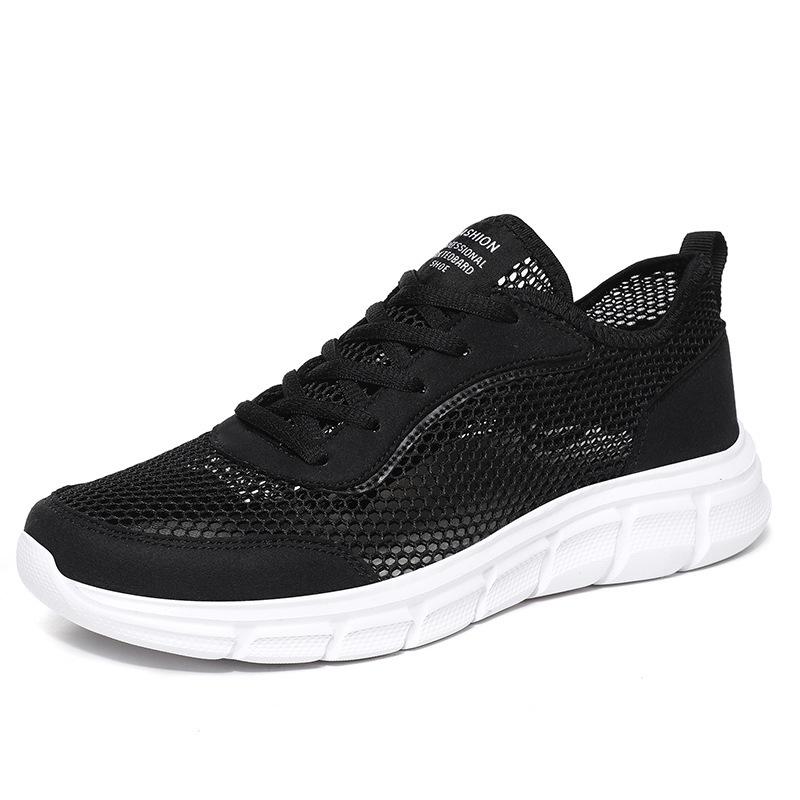 Fashion Mesh Breathable Sneakers for Men Summer Lightweight Lace-up Men Tennis Shoes 2024 Brand Walking Shoes New Hollow Running Shoes