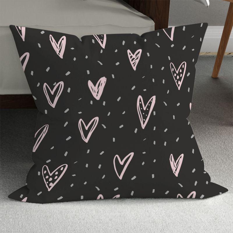 Romantic Couple Wedding Decorative Sofa Pillows: Minimalist Double-Sided Printed Square Pillow Covers (Includes Pillow Insert)