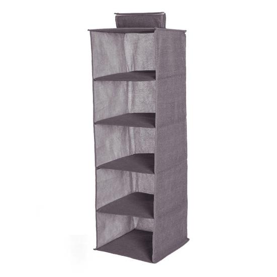 Подвесная сумка для хранения в гардеробе Многослойная противоскользящая большая несущая способность с ящиками Складная одежда Носки Органайзер для хранения нижнего белья