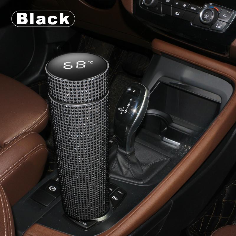 Автомобильный термос-кружка из нержавеющей стали с дисплеем температуры, термос, термостакан, изолированная бутылка для воды, автозапчасти