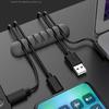 Cable Winder Earphone Cable Organizer Wire Storage Silicon Charger Holder Clips