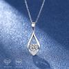 S925 Sterling Silver Moissanite 1 Carat Water Drop Necklace Clavicle Chain Fashion Trend Design Light Luxury Senior Ladies