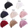 Тюрбан-шляпа Femme Wrap Head Головные повязки Slouch Beanies Однотонный капот Chemo Cap Женская хлопковая шляпа