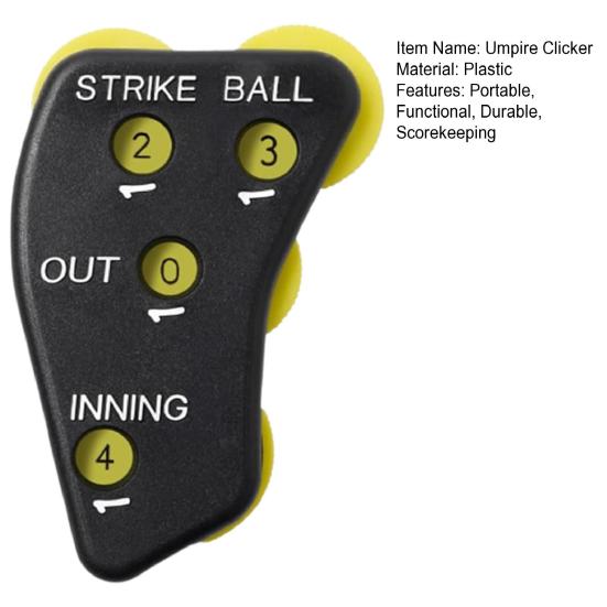 1 шт/2 шт 4-х колесный бейсбольный арбитр кликер софтбольное судейское оборудование мяч удар счетчик питчей кликер для судьи-счетчика записей аутов и иннингов мячей