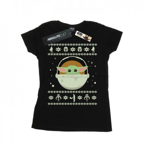Star Wars Womens/Ladies The Mandalorian The Child Christmas Cotton T-Shirt