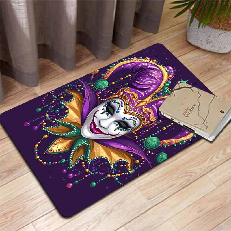 Purple clown mask Rug Floor Mat for Living Room or Bedroom Soft and Comfortable Carpet a Gift for Birthday and Holiday.MFF0918301