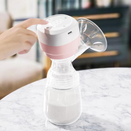 Electric Breast Pump Portable Hands-Free Silent Pump with 2 Modes BPA-Free Manual Breast Milk Extractor for Breastfeeding On-the-Go