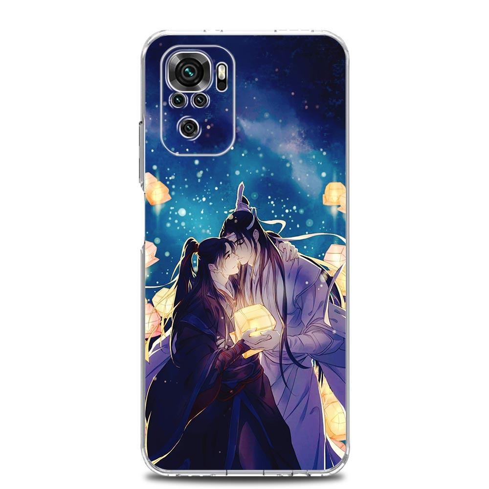 Квадратный прозрачный чехол для телефона Xiaomi Redmi Note 12 11 9S 9 8 10 Pro + 7 8T 9C 9A 8A K40 игровой чехол Mo Dao Zu Shi Wei Wuxian Anime