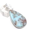 Natural Larimar Gemstone Handmade 925 Sterling Silver Jewelry Pendant 1.97" Q5J65