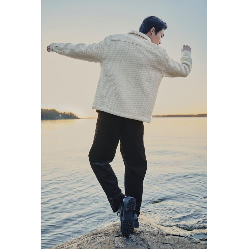 HM Regular Fit Waffle Texture oversHirt кремовый