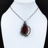 Red Fire Labradorite Pendant Copper Wire Wrapped Gemstone Pendant Red Fire Labradorite Jewelry Handmade Pendant Copper Wire Jewelry For Gift