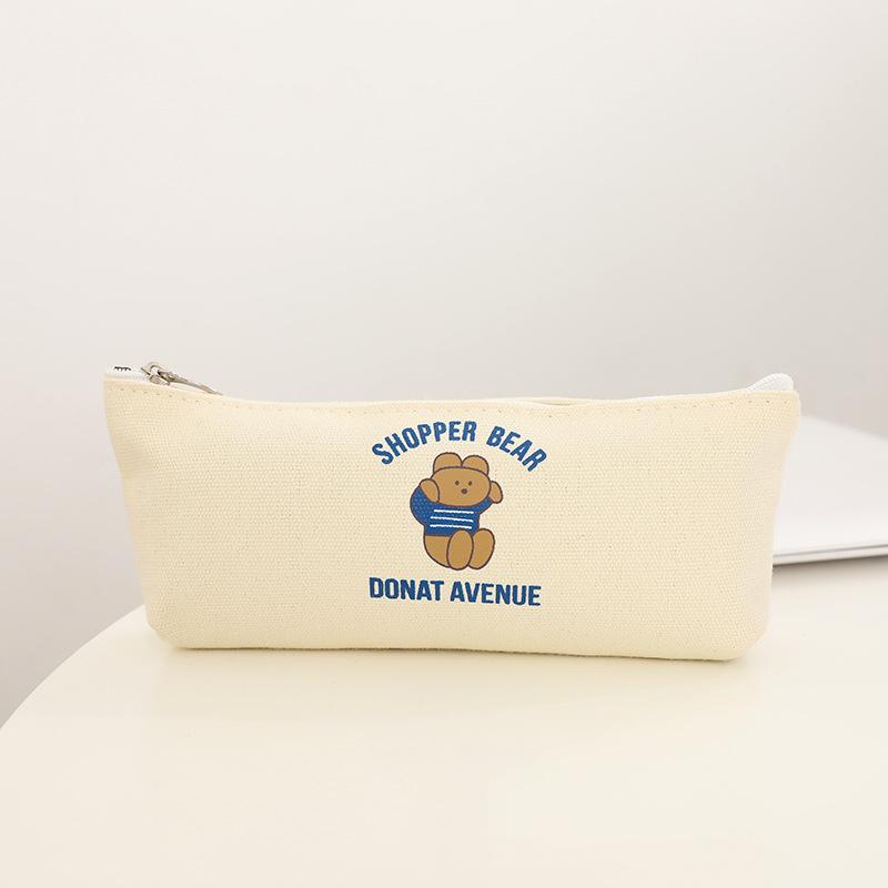 Простой мультяшный значок пенал повседневный милый портативный девушка канцелярские принадлежности ручка сумка для школы принадлежности для макияжа