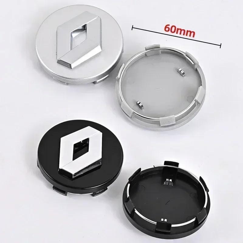 4PCS 57mm 60mm Car Wheel Center Hub Cap Emblem Stickers For Renault Modus Twingo Master Traffic Vivaro Kangoo Espace Symbol RS t333