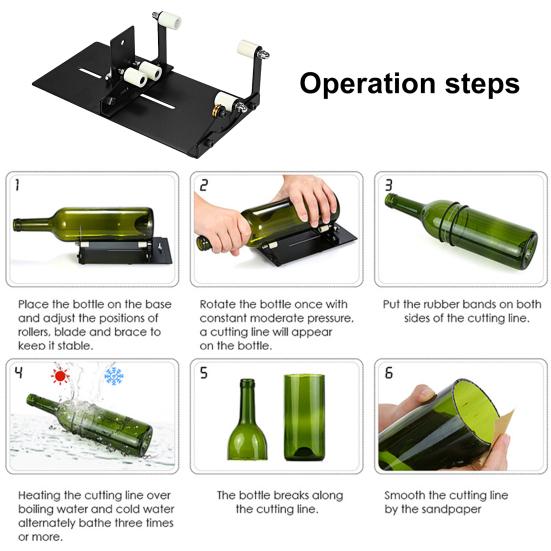 1 комплект резак для стеклянных бутылок, высокопрочный режущий инструмент «сделай сам», квадратный круглый станок для резки стеклянных бутылок для дома