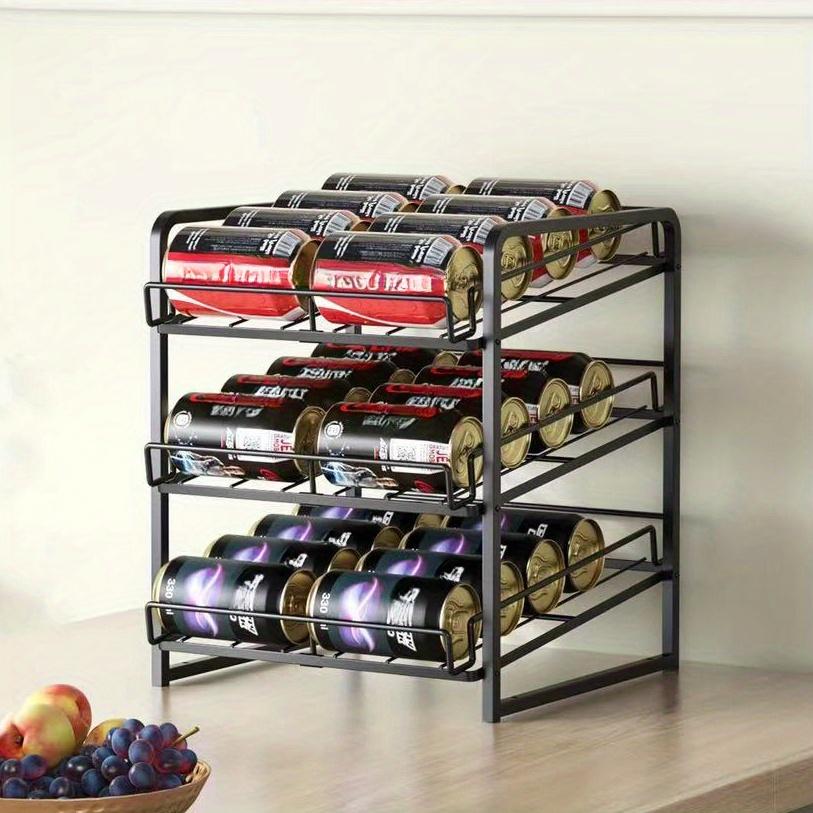 1 шт., стеллаж для хранения банок, органайзер для банок с кока-колой, пивом, напитками, многоуровневая прокатка, настольные стеллажи для хранения холодильника