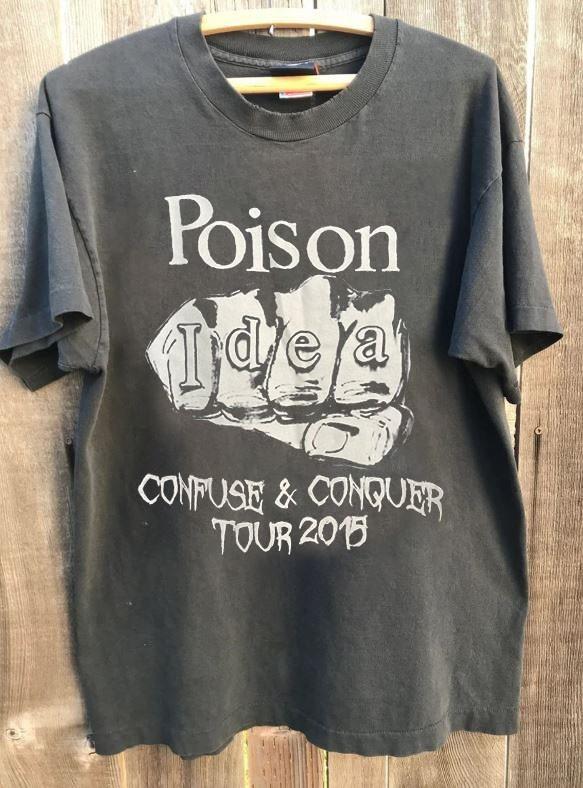 Poison Idea Graphic Band Rare Design Charcoal Unisex T shirt Vtg S5XL KH18852 Unisex T-Shirt