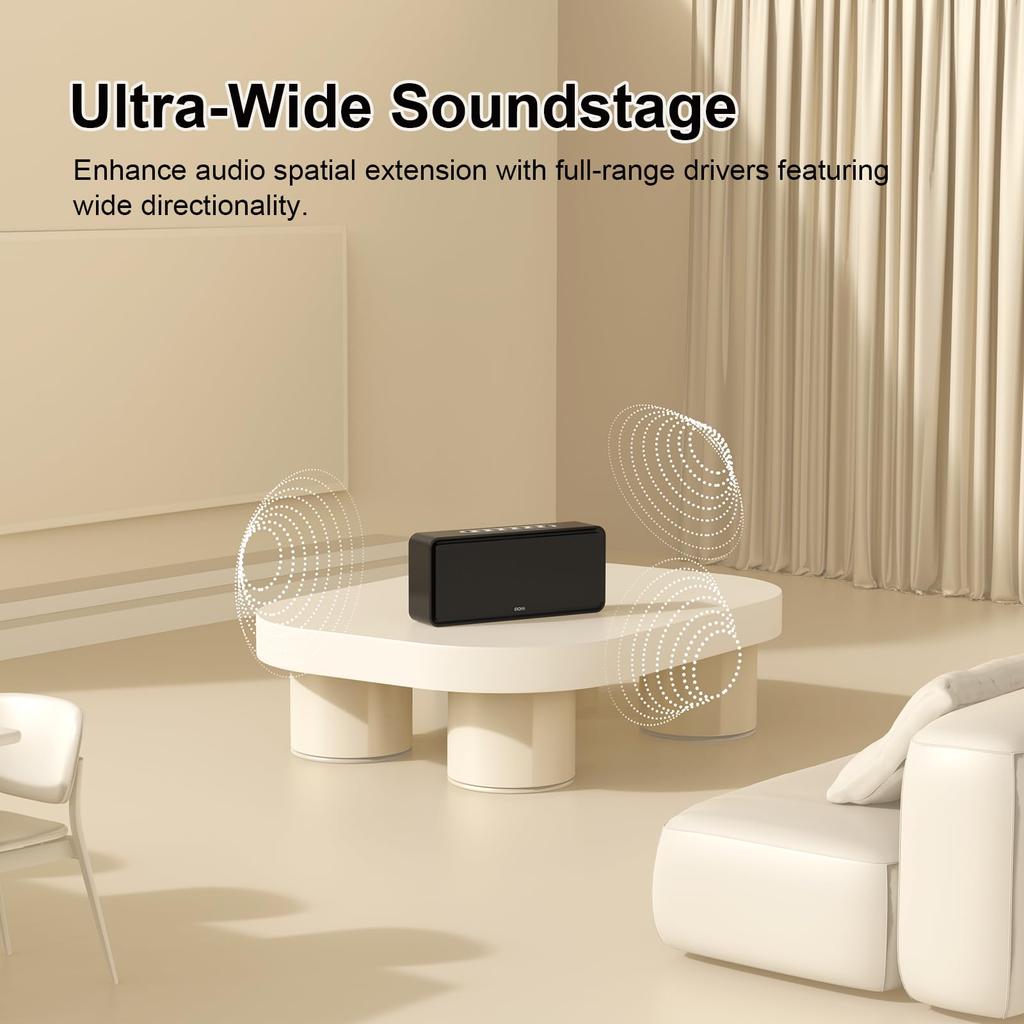 DOSS SoundBox XL Bluetooth 32 Вт Громкий звук с двойным DSP Портативная Bluetooth-колонка с 12 Вт Глубокий Полностью беспроводное стерео 10 часов работы от карты TF