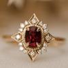 1Pc Fashionable Retro Inlaid Synthetic Zircon Ring, Fashionable and Multi-purpose