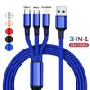 3 In 1 3A Fast USB Charging Cable for Samsung Huawei Multi Function Cell Phone Cord Charger Cable Type C