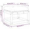 VidaXL Garden Footrest with Cushions, Pallet Pouf, Terrace Coffee Table, Modular Living Room Furniture Balcony, Wood 844702